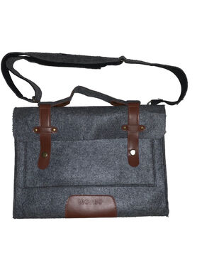 MOSISO Laptop Bag, Gray, Brown, Felt